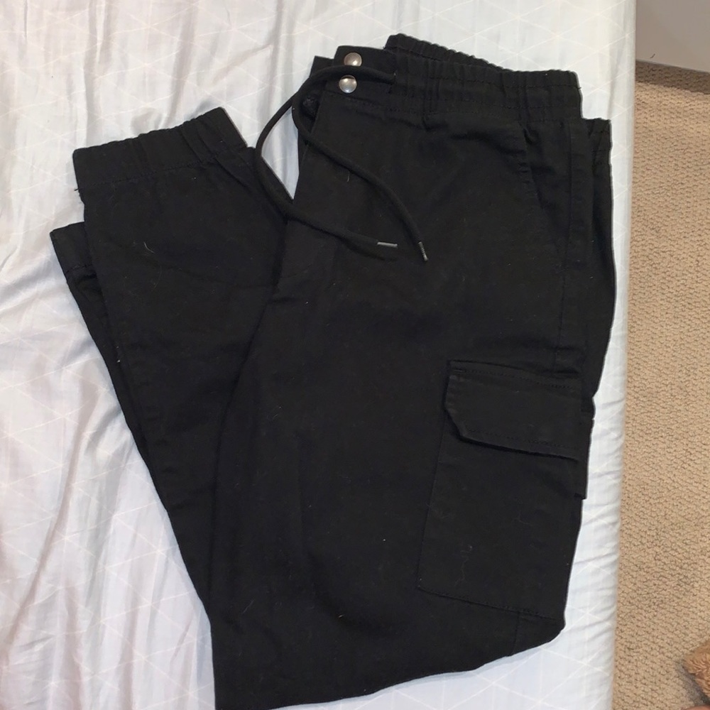 Black cargo pants